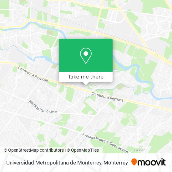 Universidad Metropolitana de Monterrey map