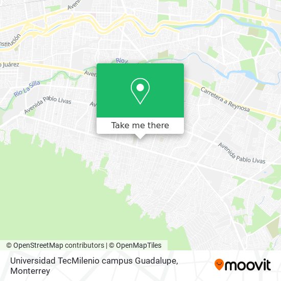 Universidad TecMilenio campus Guadalupe map