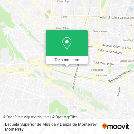 Escuela Superior de Música y Danza de Monterrey map