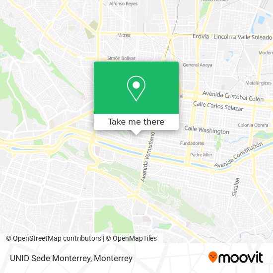 Mapa de UNID Sede Monterrey