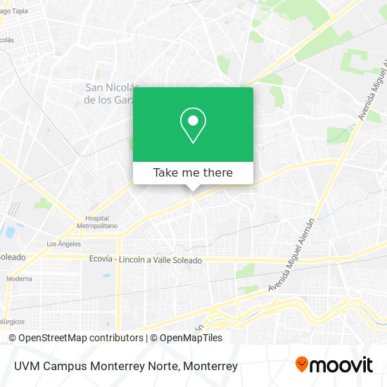 UVM Campus Monterrey Norte map