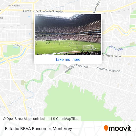 Estadio BBVA Bancomer map