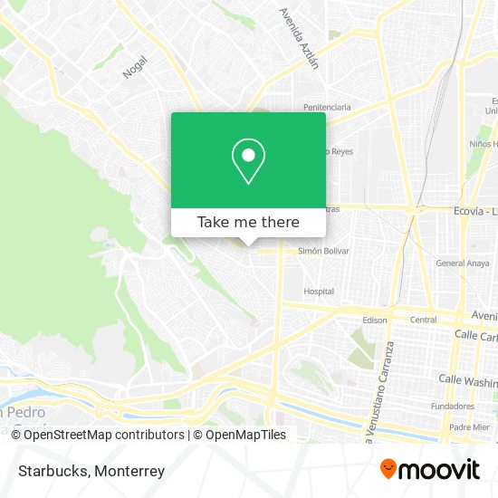 How to get to Starbucks in Monterrey by Bus or Metrorrey?