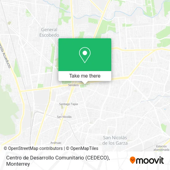 Mapa de Centro de Desarrollo Comunitario (CEDECO)