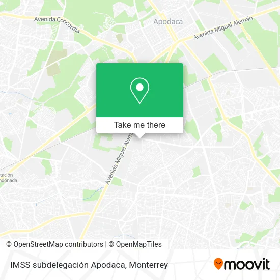 Mapa de IMSS subdelegación Apodaca