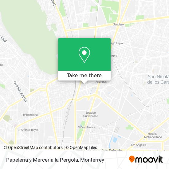 Mapa de Papeleria y Merceria la Pergola
