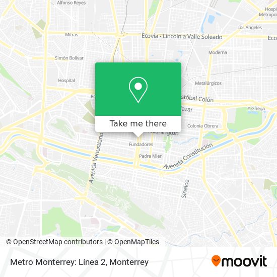 Metro Monterrey: Línea 2 map