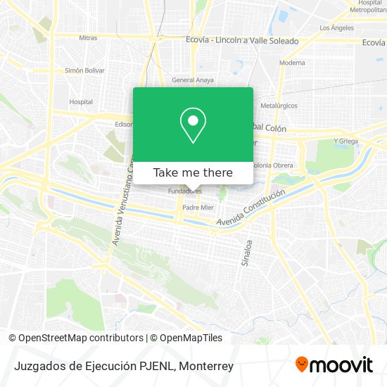 Juzgados de Ejecución PJENL map