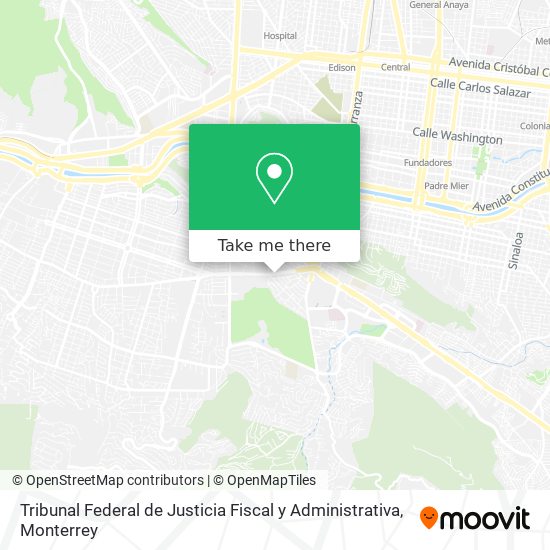 Mapa de Tribunal Federal de Justicia Fiscal y Administrativa