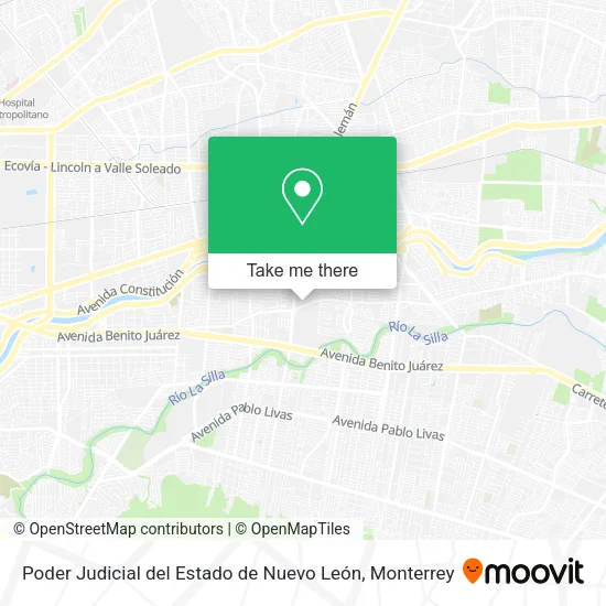 Mapa de Poder Judicial del Estado de Nuevo León
