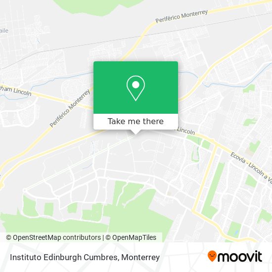 Instituto Edinburgh Cumbres map