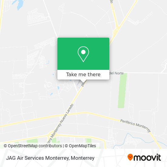 JAG Air Services Monterrey map