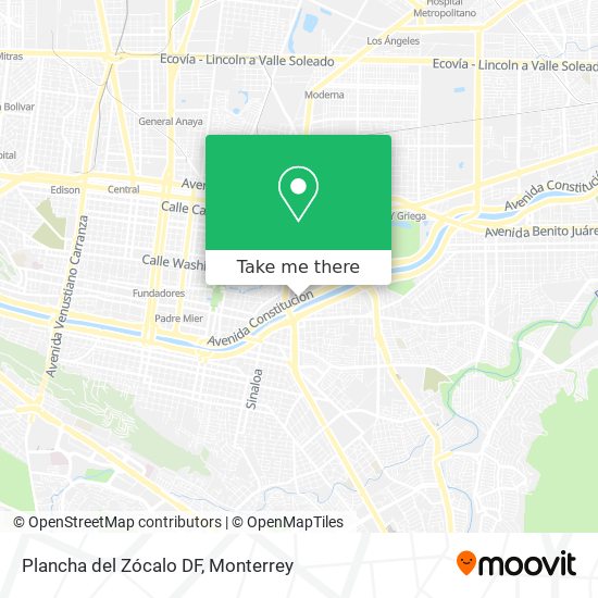 Plancha del Zócalo DF map