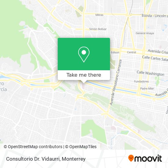 Consultorio Dr. Vidaurri map