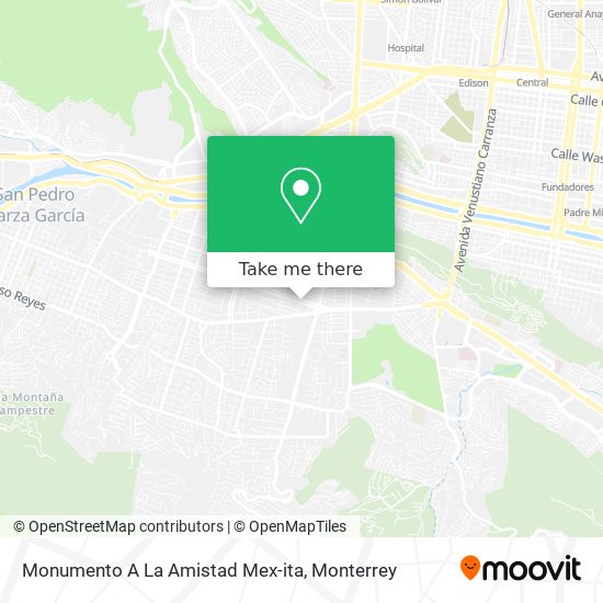 Monumento A La Amistad Mex-ita map