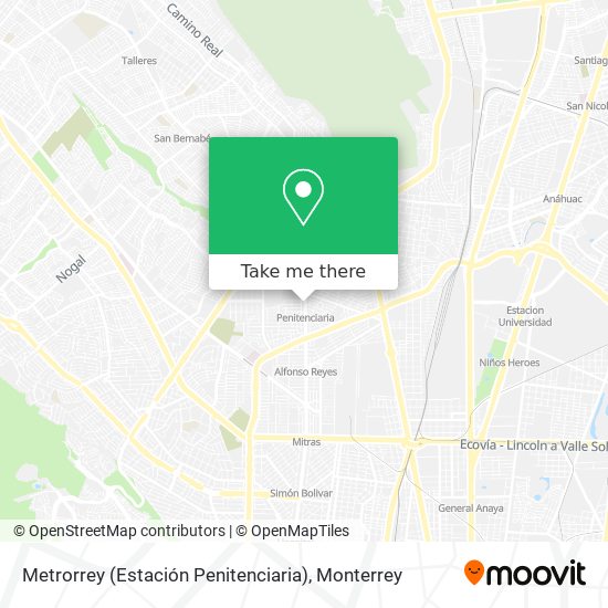 Mapa de Metrorrey (Estación Penitenciaria)