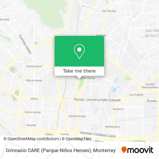 Gimnasio CARE (Parque Niños Heroes) map