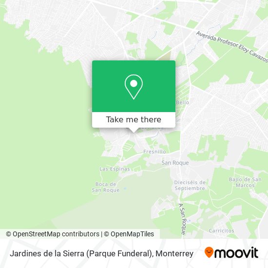 Mapa de Jardines de la Sierra (Parque Funderal)