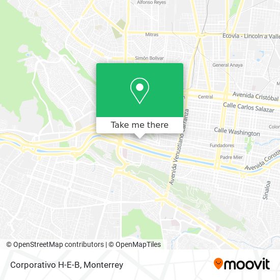 Corporativo H-E-B map