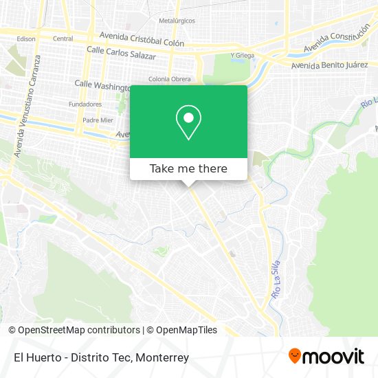 El Huerto - Distrito Tec map