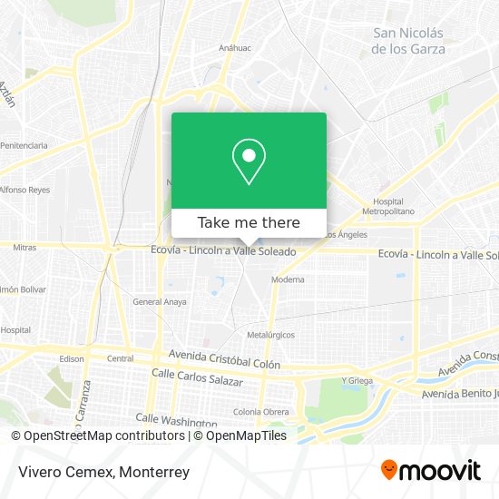 Mapa de Vivero Cemex