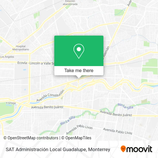 Mapa de SAT Administración Local Guadalupe