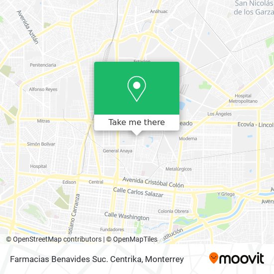 Farmacias Benavides Suc. Centrika map