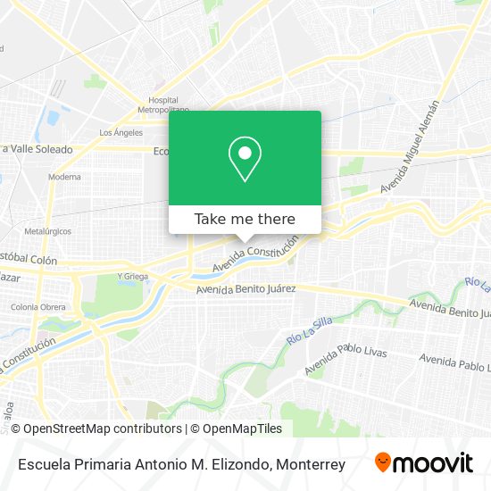 Mapa de Escuela Primaria  Antonio M. Elizondo