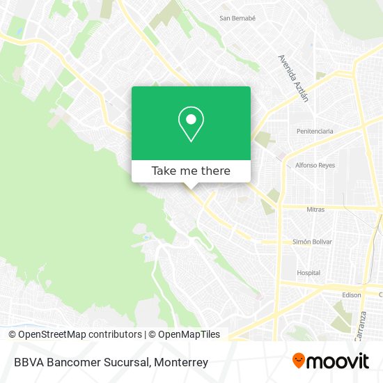 Mapa de BBVA Bancomer Sucursal