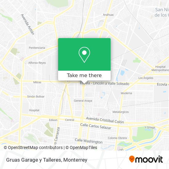 Gruas Garage y Talleres map