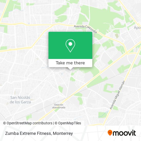 Zumba Extreme Fitness map