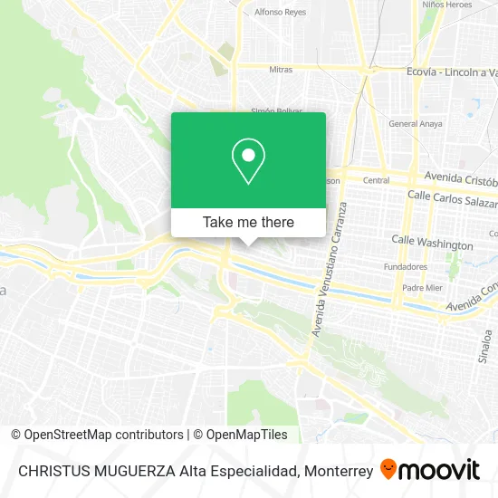CHRISTUS MUGUERZA Alta Especialidad map