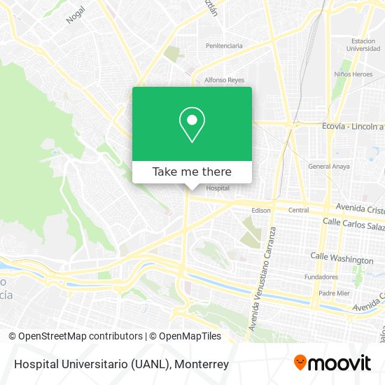 Hospital Universitario (UANL) map