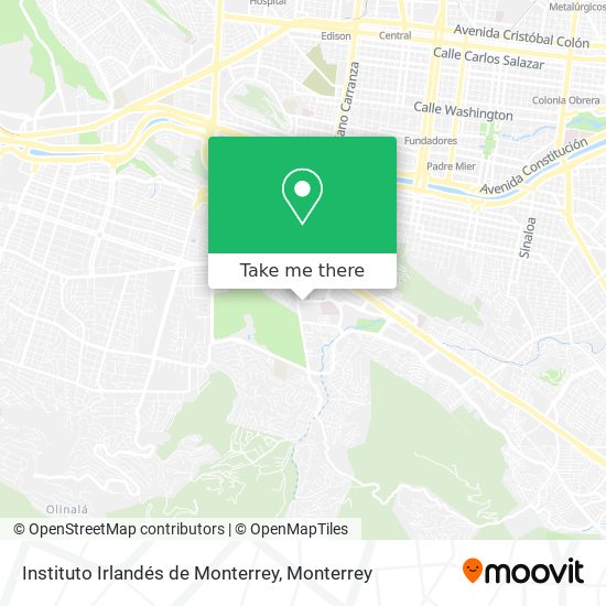 Instituto Irlandés de Monterrey map