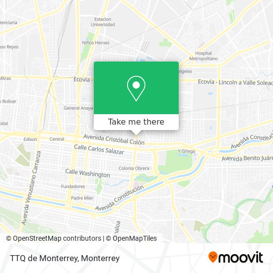 Mapa de TTQ de Monterrey
