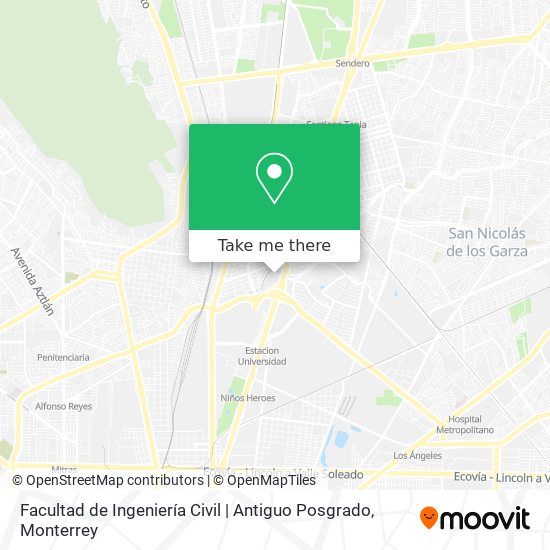 Mapa de Facultad de Ingeniería Civil | Antiguo Posgrado