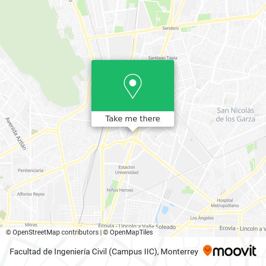 Mapa de Facultad de Ingeniería Civil (Campus IIC)