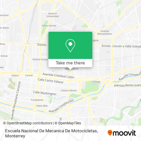 Escuela Nacional De Mecanica De Motocicletas map