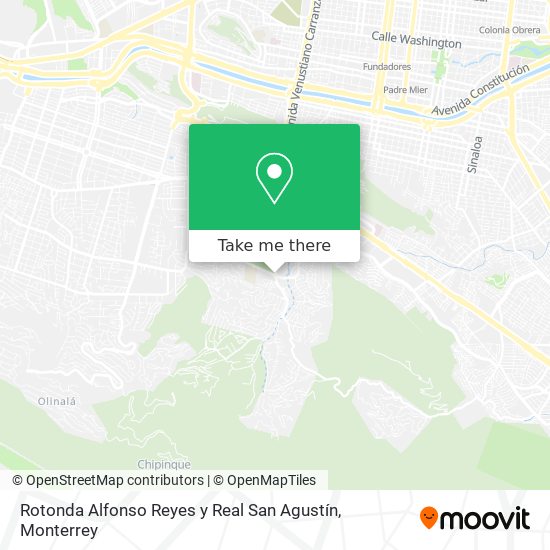 Rotonda Alfonso Reyes y Real San Agustín map