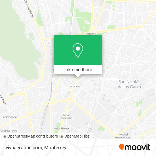 Mapa de vivaaerobus.com