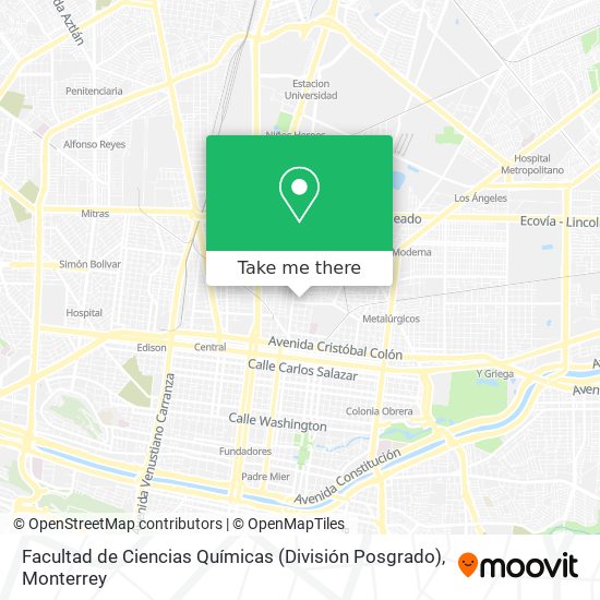 Mapa de Facultad de Ciencias Químicas (División Posgrado)