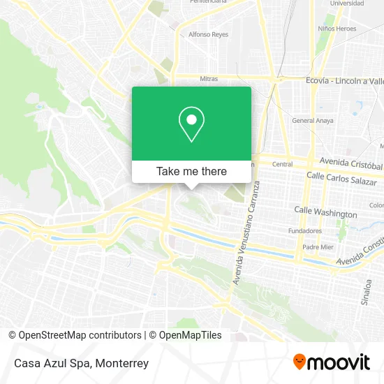 Casa Azul Spa map