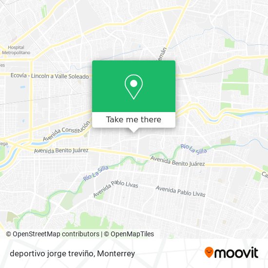 deportivo jorge treviño map