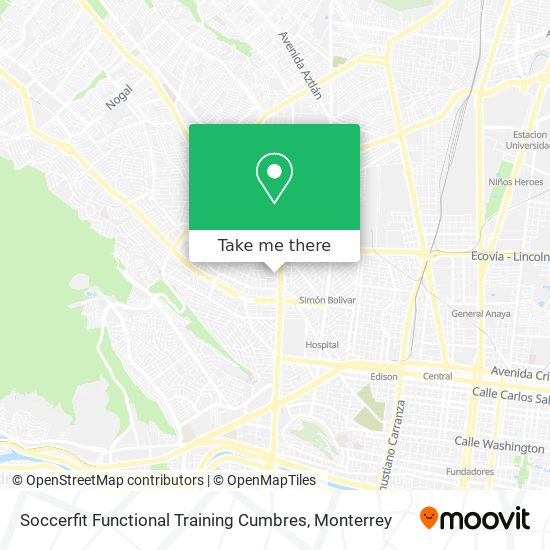 Soccerfit Functional Training Cumbres map