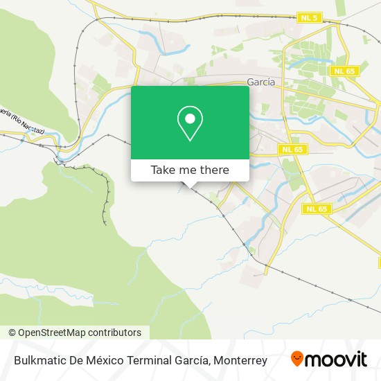Mapa de Bulkmatic De México Terminal García
