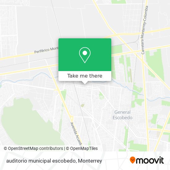 auditorio municipal escobedo map