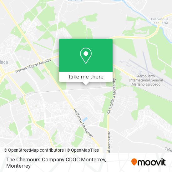 The Chemours Company CDOC Monterrey map