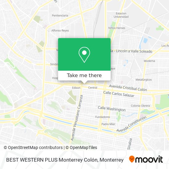 Mapa de BEST WESTERN PLUS Monterrey Colón