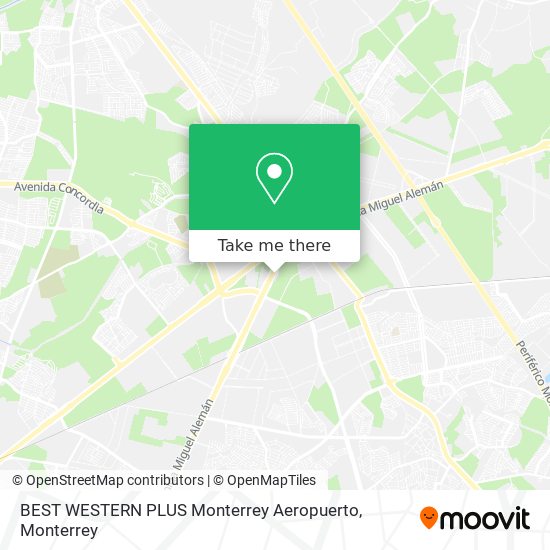 Mapa de BEST WESTERN PLUS Monterrey Aeropuerto