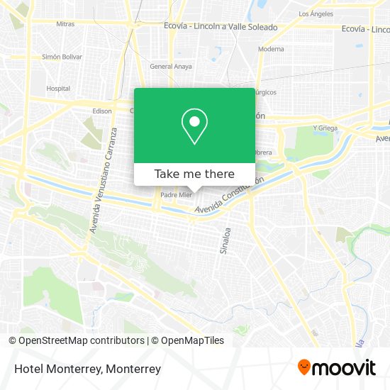 Hotel Monterrey map